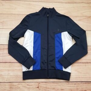 Ben Sherman Jacket Mens Small Blue White Outdoor Full Zip Track Casual Adult S *